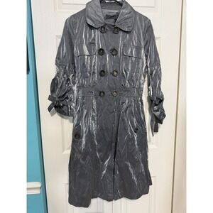 Ying Luo Jacket Women's Silver Double Breasted Size Small‎